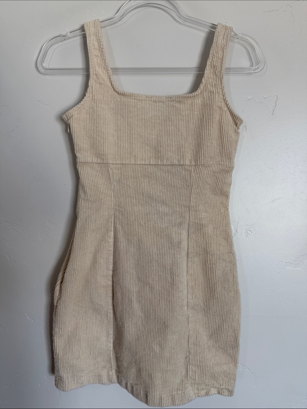 Forever 21 Cream Corduroy Square Neck Mini Dress - Picture 5 of 7